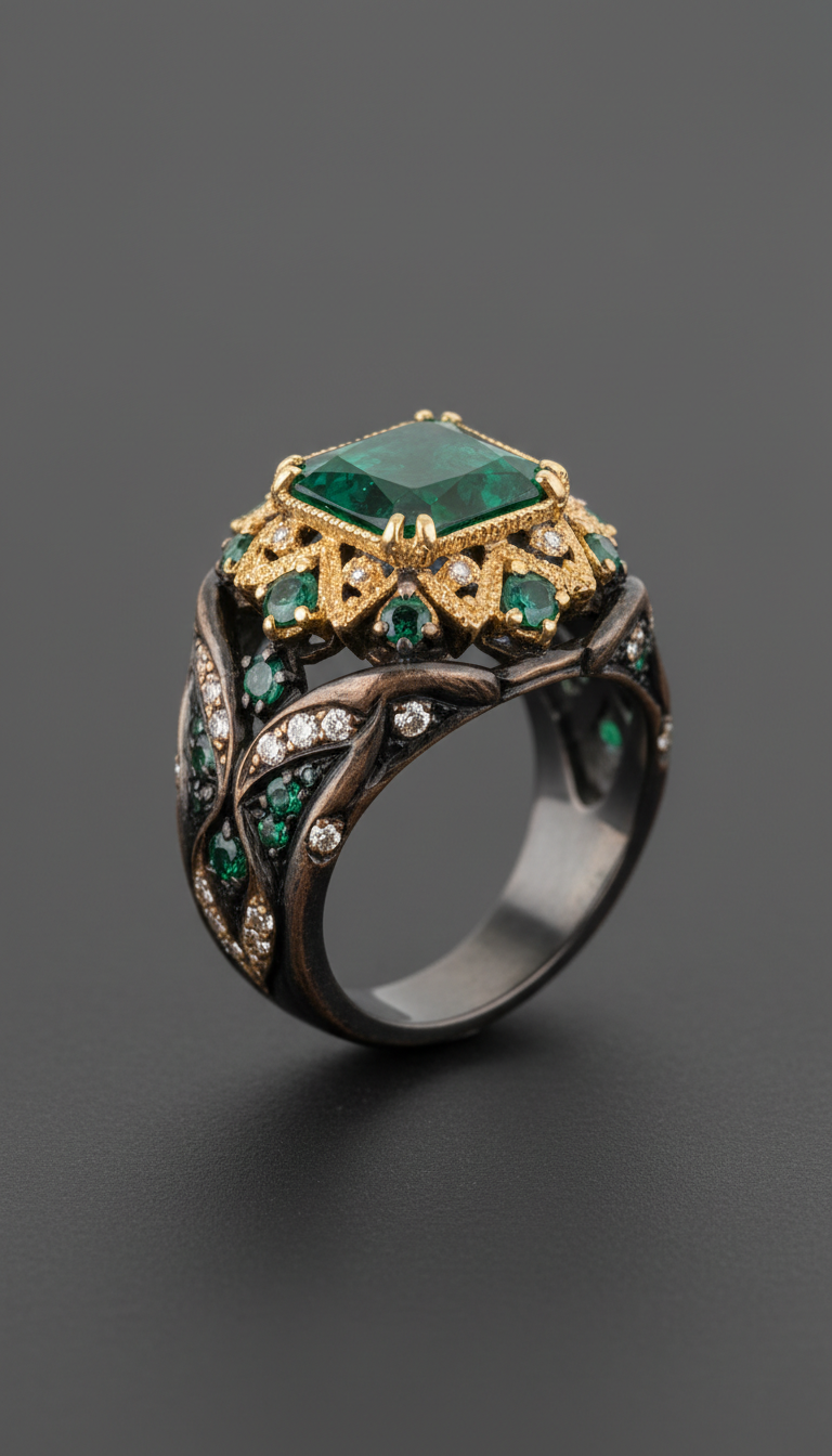 Limited-Edition Emerald Cocktail Ring