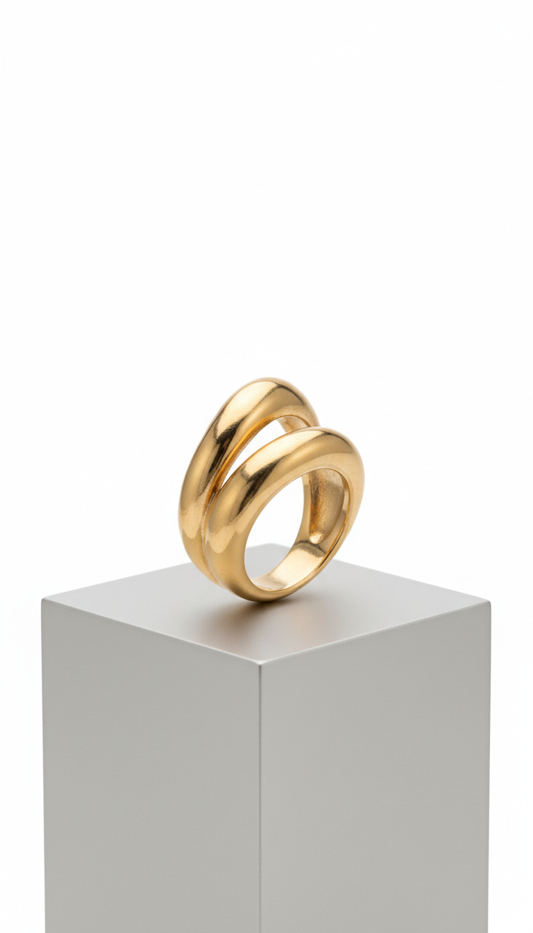 Anillo escultural en oro macizo
