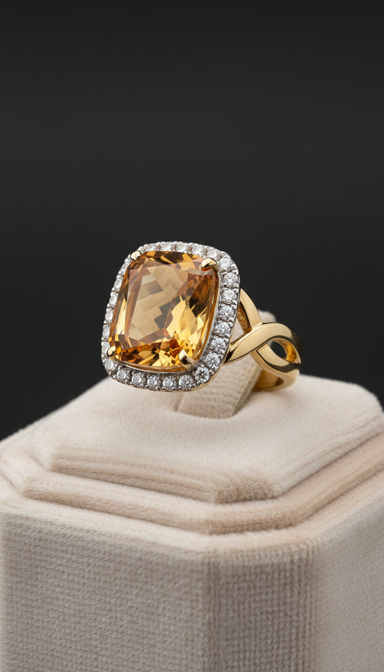 Anillo de oro 18k escultural