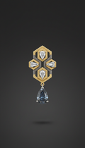 Geometric Diamond Drop Earrings