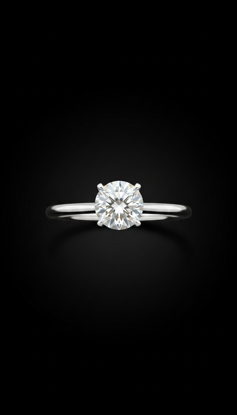 Anillo de compromiso diamante corte brillante